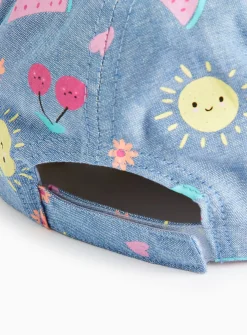 Blue All Over Print Cap 6-9 years