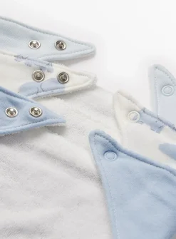 Blue & Elephant Print Hanky Bibs 3 Pack One Size