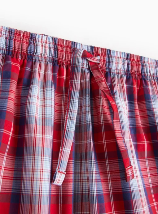 Blue & Red Check Short Sleeve Pyjamas XL