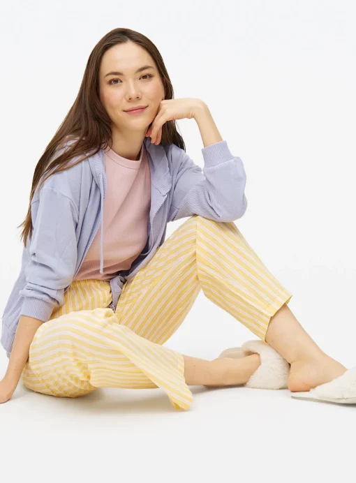 Blue & Yellow Striped Pyjama Bottoms 2 Pack 12