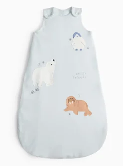 Blue Arctic Animal Print 2.5 Tog Sleeping Bag 6-12 months