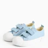 Blue Chambray Twin Strap Canvas Trainers 10 Infant