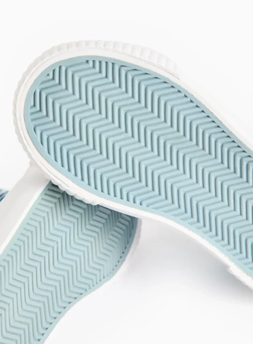 Blue Chambray Twin Strap Canvas Trainers 10 Infant