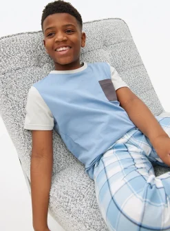 Blue Check Pyjama Set 6-7 years