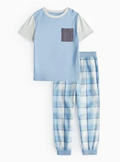Blue Check Pyjama Set 6-7 years