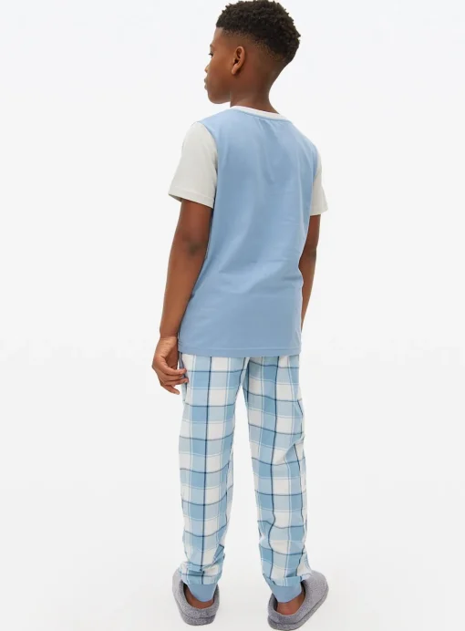 Blue Check Pyjama Set 6-7 years