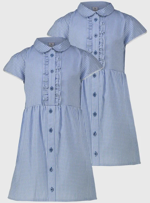 Blue Classic Gingham Dress 2 Pack 5 years