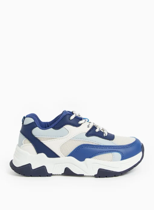 Blue Colour Block Chunky Trainers 3