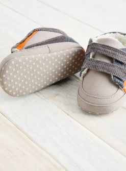 Blue Corduroy Fleece Lined Trainers 9-12 months