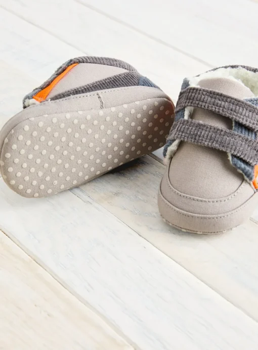 Blue Corduroy Fleece Lined Trainers 9-12 months