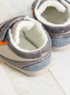 Blue Corduroy Fleece Lined Trainers 9-12 months
