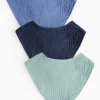 Blue Cotton Hanky Bibs 3 Pack One Size