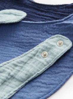 Blue Cotton Hanky Bibs 3 Pack One Size