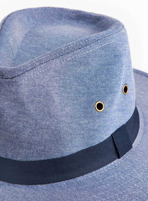 Blue Cotton Safari Hat S/M