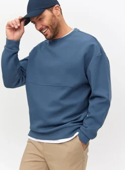 Blue Crew Neck Relaxed Sweatshirt L