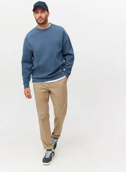 Blue Crew Neck Relaxed Sweatshirt L