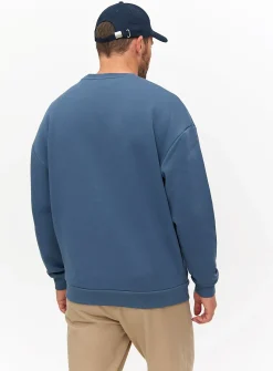 Blue Crew Neck Relaxed Sweatshirt L