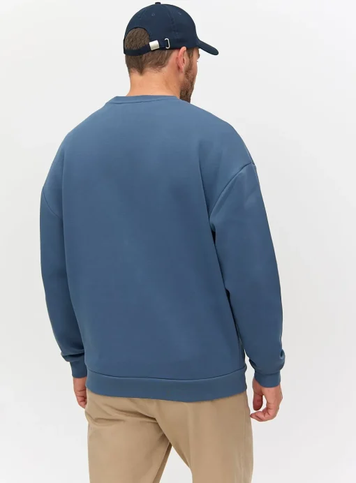Blue Crew Neck Relaxed Sweatshirt L