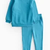 Blue Crew Neck Sweatshirt & Joggers Set 1-2 years