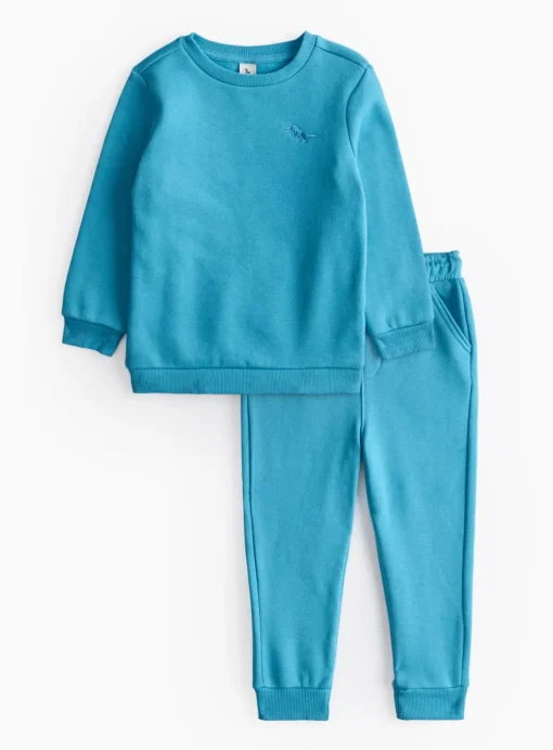 Blue Crew Neck Sweatshirt & Joggers Set 1-2 years