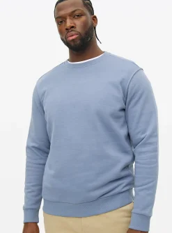 Blue Crew Neck Sweatshirt M
