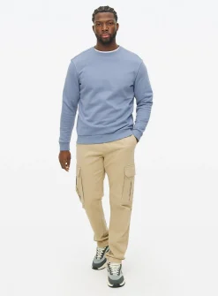 Blue Crew Neck Sweatshirt M