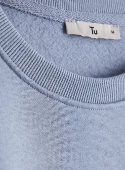 Blue Crew Neck Sweatshirt M