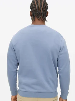 Blue Crew Neck Sweatshirt M