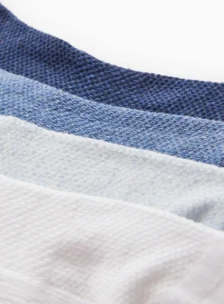 Blue Cushioned Sole Trainer Socks 4 Pack 9-12