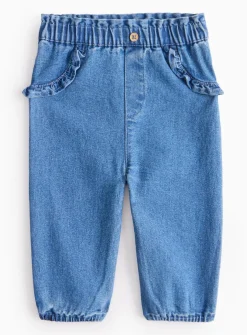Blue Denim Frill Jeans 6-9 months