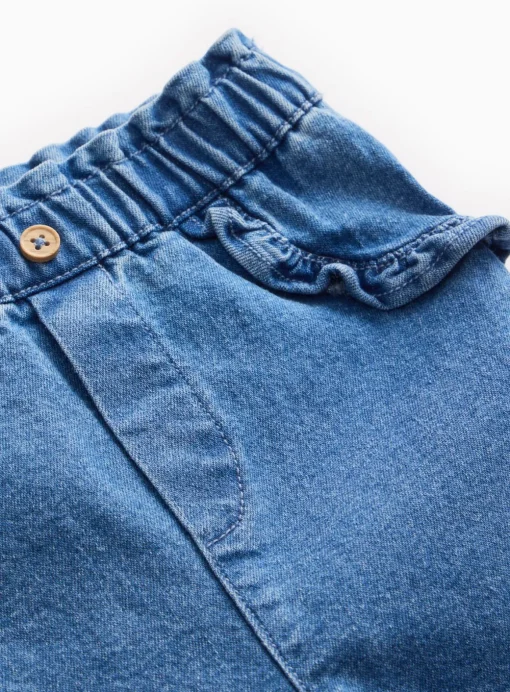 Blue Denim Frill Jeans 6-9 months