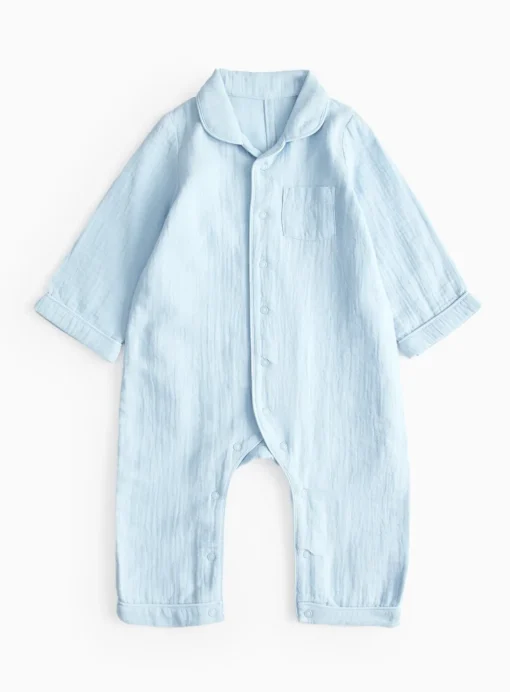 Blue Double Cloth Romper 6-9 months