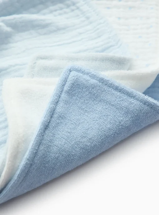 Blue Dribble Cloths 3 Pack One Size