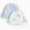 Blue Elephant Print Cotton Hats 2 Pack 4lbs - 1.8kg