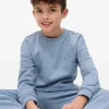 Blue Embossed Urban Creative Collective Sweatshirt & Joggers Set 8 years