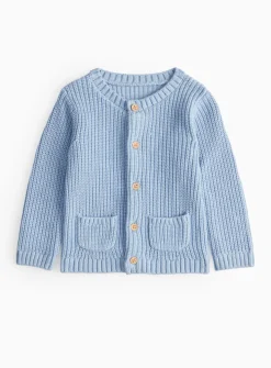Blue Embroidered Little One Knit Cardigan 6-9 months