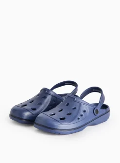Blue Eva Ankle Strap Clogs 11