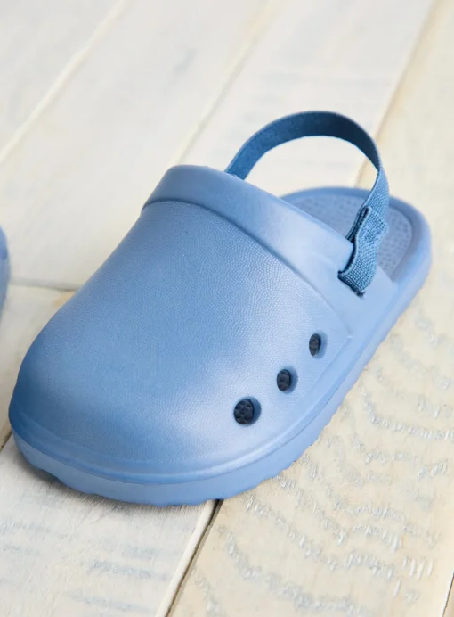 Blue Eva Ankle Strap Clogs Up to 3 mths