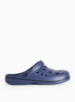 Blue Eva Ankle Strap Clogs 11