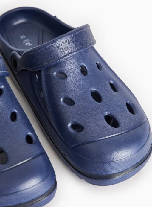 Blue Eva Ankle Strap Clogs 11