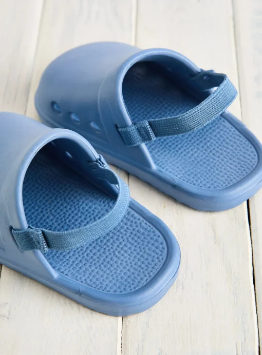 Blue Eva Ankle Strap Clogs Up to 3 mths