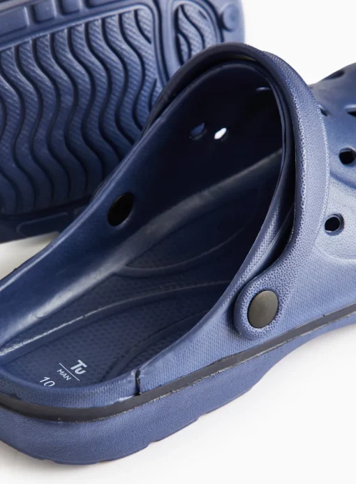 Blue Eva Ankle Strap Clogs 11