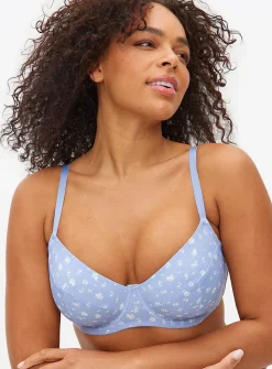 Blue Floral & Yellow Underwired Full Cup Bra 2 Pack 36DD
