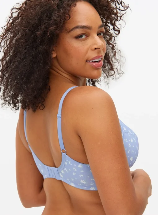 Blue Floral & Yellow Underwired Full Cup Bra 2 Pack 36DD