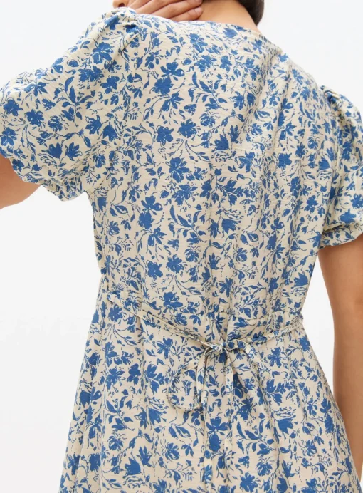 Blue Floral Print Tea Midaxi Dress 14
