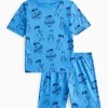 Blue Food Characters Print Pyjamas 1-2 years