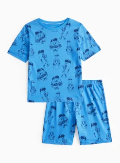 Blue Food Characters Print Pyjamas 1-2 years