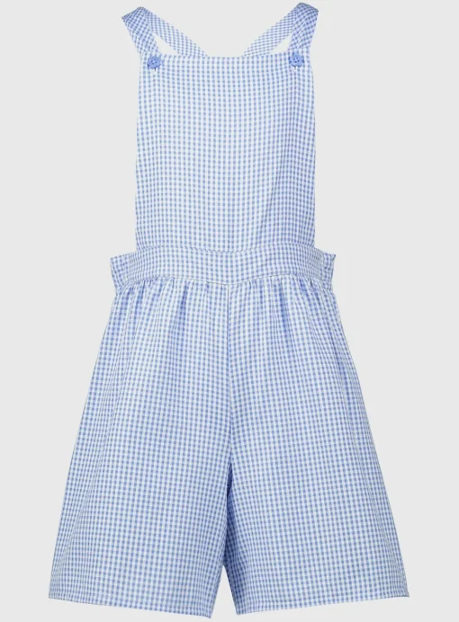 Blue Gingham School Bibshorts 10 years
