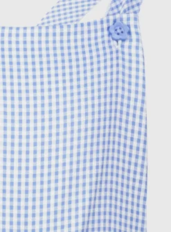 Blue Gingham School Bibshorts 10 years