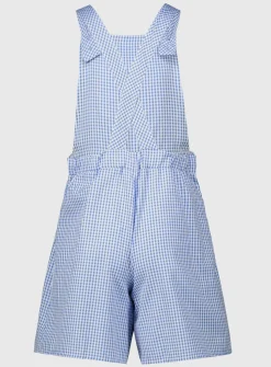 Blue Gingham School Bibshorts 10 years